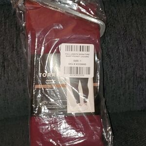 Torrid Deep Red Signature Leggings